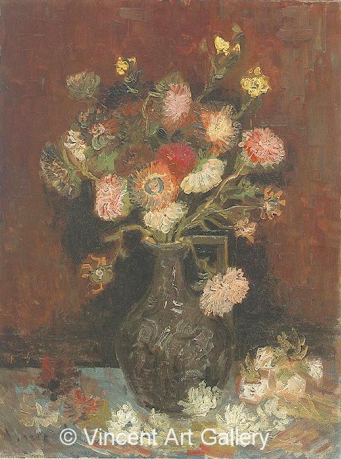 JH1168, Vase with Asters and Phlox